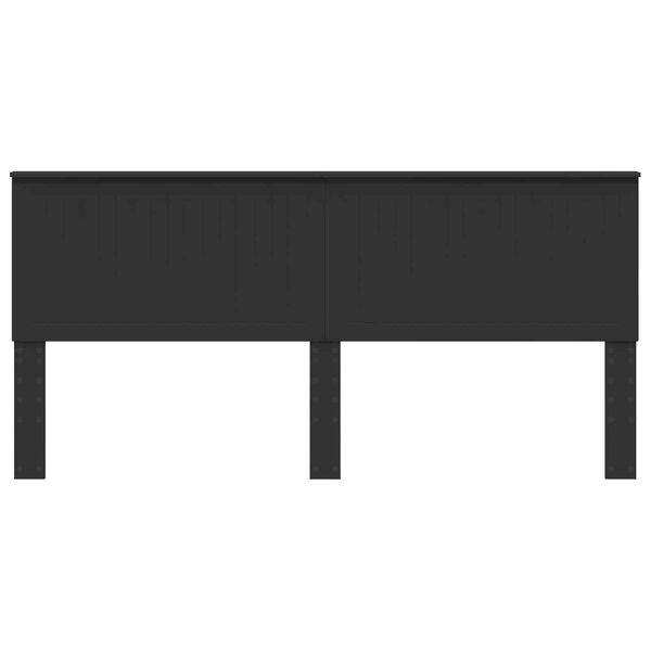 vidaXL Fejt&aacute;mla fejt&aacute;ml&aacute;val Fekete t&ouml;lgy 200 cm Faanyag