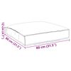 vidaXL P&aacute;rna Bord&oacute; 80 x 80 x 12 cm Oxford Sz&ouml;vet