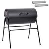 vidaXL Hord&oacute;s grill 2 főzőr&aacute;csos 3 db 80 x 73 x 90 cm F&eacute;m Fekete
