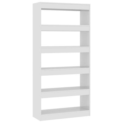 vidaXL magasfényű fehér könyvszekrény/térelválasztó 80 x 30 x 166 cm