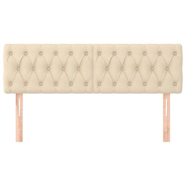 vidaXL kr&eacute;msz&iacute;nű sz&ouml;vet fejt&aacute;mla 144x7x78/88 cm