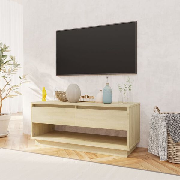 vidaXL sonoma tölgy színű szerelt fa TV-szekrény 102x41x44 cm