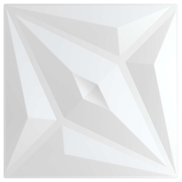 vidaXL Fali panelek Csillag 24 pcs Feh&eacute;r Csillag 50 x 50 cm XPS Hab