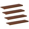 vidaXL L&eacute;pcsőfok 4 db 100 x 25 x 2 cm S&ouml;t&eacute;t Barna T&ouml;m&ouml;r T&ouml;lgyfa