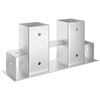 Tűzifa Halmoz&oacute; Seg&eacute;d 12 pcs Ez&uuml;st 34 x 10 x 15 cm Ac&eacute;l