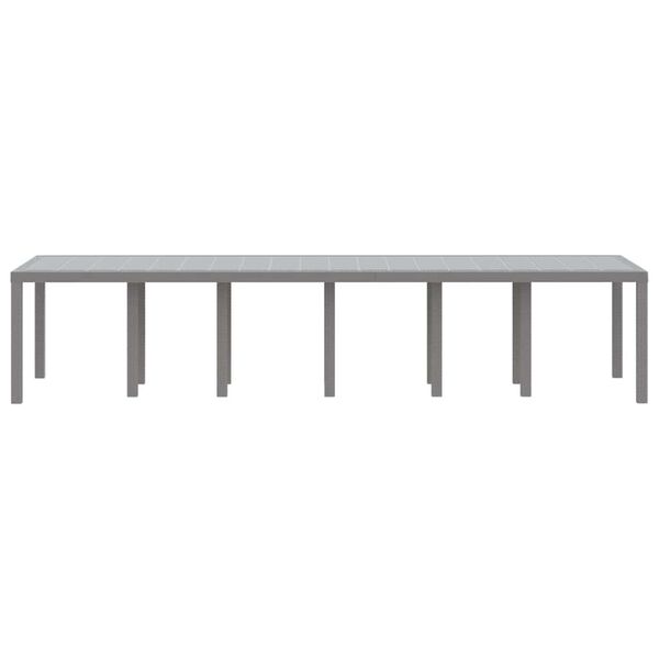 vidaXL Kerti Asztal Vil&aacute;gossz&uuml;rke 350 x 100 x 74 cm polirattan