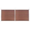 vidaXL barna WPC ker&iacute;t&eacute;spanelszett 353 x 146 cm