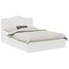 vidaXL T&aacute;rol&oacute;s &Aacute;gy fi&oacute;kkal fejt&aacute;ml&aacute;val Feh&eacute;r 140 x 190 cm Szerelt Fa