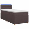 vidaXL Boxspring &aacute;gy matraccal S&ouml;t&eacute;t Barna 90 x 190 cm Sz&ouml;vet