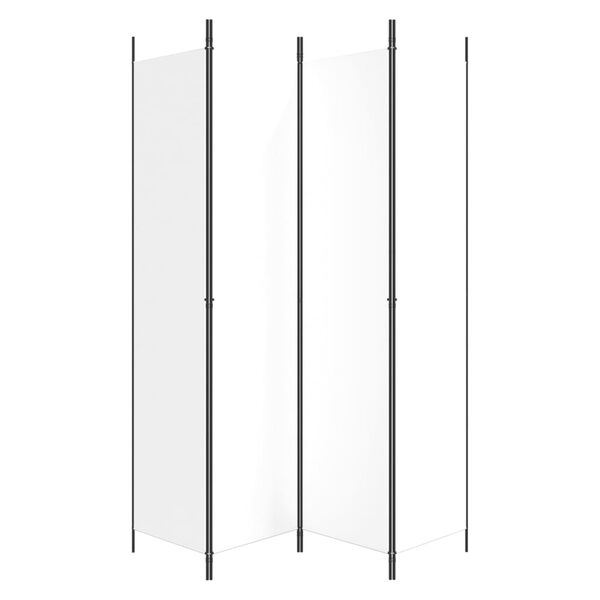 vidaXL 4 paneles feh&eacute;r sz&ouml;vet t&eacute;relv&aacute;laszt&oacute; 200x220 cm