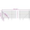 vidaXL antracitszürke dróthálós kerítés cövekekkel 1,6x25 m