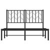 vidaXL fekete f&eacute;m &aacute;gykeret fejt&aacute;ml&aacute;val 120 x 190 cm