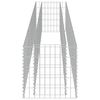 vidaXL horganyzott ac&eacute;l gabion magas&aacute;gy&aacute;s 360 x 50 x 50 cm