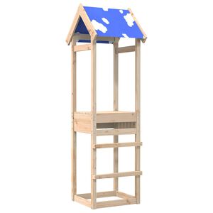 vidaXL J&aacute;t&eacute;k Torny Barna 52,5 x 46,5 x 195 cm T&ouml;m&ouml;r Fenyőfa