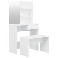 vidaXL magasfényű fehér fésülködőasztal-szett 74,5x40 x 141 cm