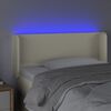 vidaXL kr&eacute;msz&iacute;nű műbőr LED-es fejt&aacute;mla 93 x 16 x 78/88 cm