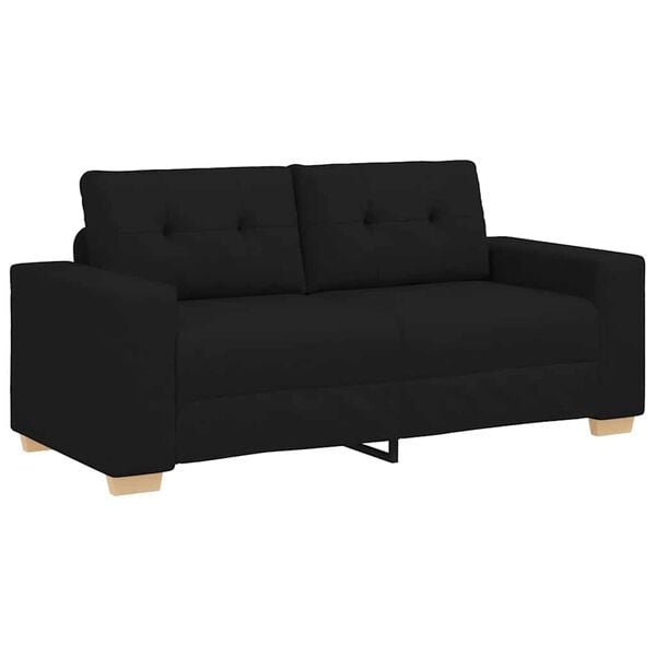 vidaXL fekete sz&ouml;vet loveseat kanap&eacute; 180x77x82 cm