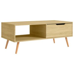 vidaXL sonoma t&ouml;lgy sz&iacute;nű szerelt fa doh&aacute;nyz&oacute;asztal 100 x 49,5 x 43 cm