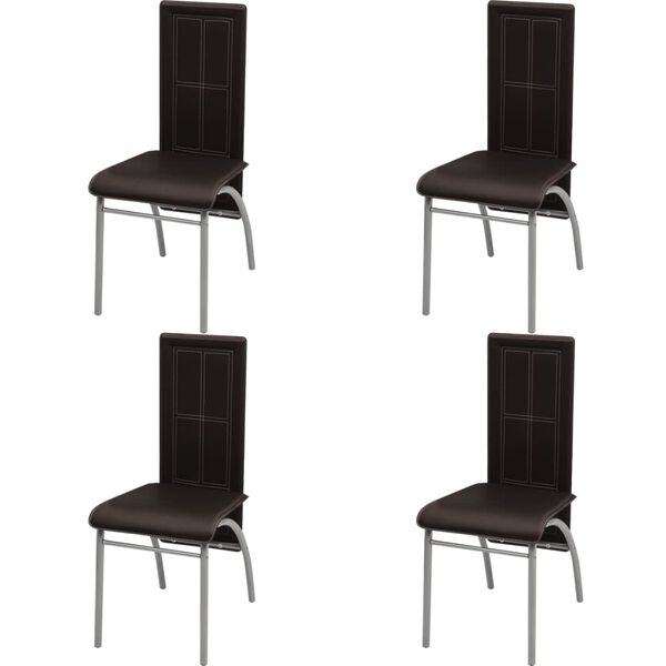 vidaXL 5 darabos &eacute;tkező szett barna