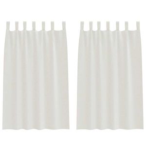 vidaXL Voile F&uuml;gg&ouml;ny f&uuml;gg&ouml;ny&ouml;kkel 2 pcs Kr&eacute;m 175 x 140 cm Poli&eacute;szter