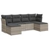 vidaXL 6 r&eacute;szes vil&aacute;gossz&uuml;rke polyrattan kerti &uuml;lőgarnit&uacute;ra p&aacute;rn&aacute;kkal