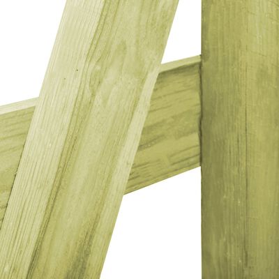 vidaXL zöld impregnált fenyőfa tripla kukatároló 210 x 80 x 150 cm