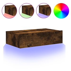 vidaXL sonoma t&ouml;lgysz&iacute;nű TV-szekr&eacute;ny LED-l&aacute;mp&aacute;kkal 60x35x15,5 cm