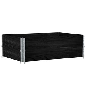 vidaXL fekete t&ouml;m&ouml;r fenyőfa kerti n&ouml;v&eacute;nytart&oacute; 120 x 80 cm