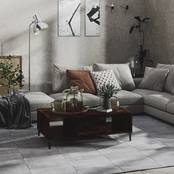 vidaXL sonoma t&ouml;lgy sz&iacute;nű szerelt fa doh&aacute;nyz&oacute;asztal 103,5 x 60 x 35 cm