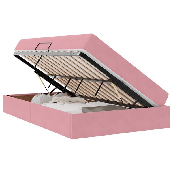 vidaXL &Aacute;gy t&aacute;rol&oacute;val &eacute;s matraccal R&oacute;zsasz&iacute;n 120 x 200 cm B&aacute;rsony