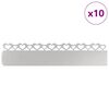 vidaXL Gyepszeg&eacute;lyek 10 pcs Ez&uuml;st 103 x 0,05 x 22 cm Rozsdamentes ac&eacute;l