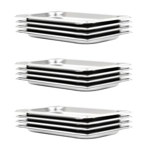 vidaXL 12 db rozsdamentes ac&eacute;l Gasztronorm ed&eacute;ny GN 1/3 20 mm