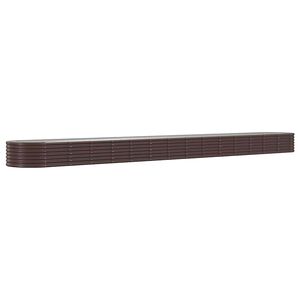 vidaXL barna horganyzott ac&eacute;l kerti magas&aacute;gy&aacute;s 620x80x36 cm