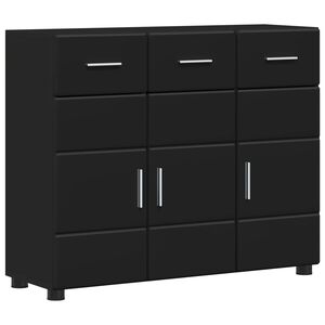 vidaXL Sz&eacute;f FLORIN 88,5 x 30,5 x 73 cm Fekete Szerelt Fa