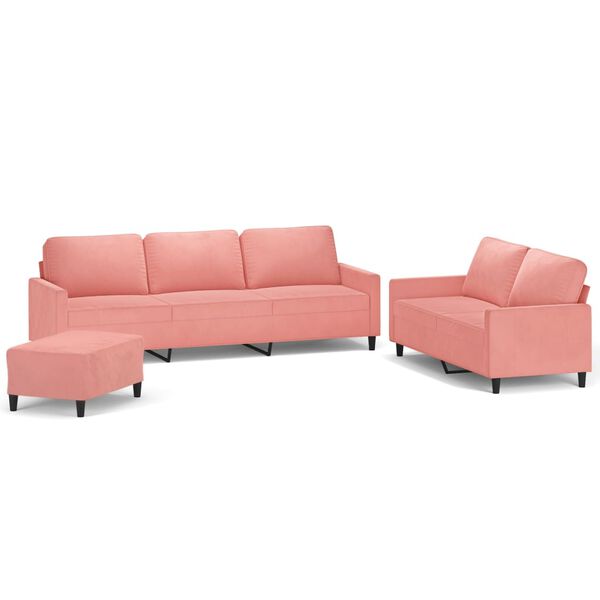 vidaXL 3 r&eacute;szes r&oacute;zsasz&iacute;n b&aacute;rsony &uuml;lőgarnit&uacute;ra p&aacute;rn&aacute;kkal