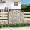 vidaXL &iacute;ves horganyzott vas gabion kos&aacute;r 200x30x180/200 cm