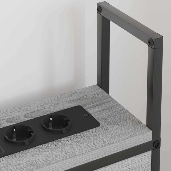 vidaXL T&aacute;rol&oacute;s Fejt&aacute;mla T&ouml;ltő &Aacute;llom&aacute;ssal Sz&uuml;rke sonoma 80 cm Faanyag