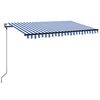 vidaXL k&eacute;k/feh&eacute;r automata sz&eacute;l&eacute;rz&eacute;kelős &eacute;s LED-es napellenző 300x250cm