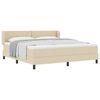 vidaXL Boxspring &aacute;gy matraccal matracmal Kr&eacute;m 180 x 200 cm sz&ouml;vet