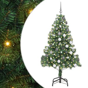 vidaXL Kar&aacute;csonyfa 300 LED-del &aacute;llv&aacute;nnyal Z&ouml;ld 180 cm PVC