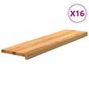 vidaXL 16 db t&ouml;m&ouml;r t&ouml;lgyfa vil&aacute;gosbarna l&eacute;pcsőfokok 100x30x2 cm