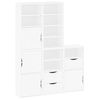 vidaXL 5 db fehér tömörfa fenyőfa oldalsó szekrény ODDA 40x24x79 cm
