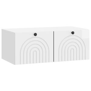 vidaXL Fali TV szekr&eacute;ny Magasf&eacute;nyű Feh&eacute;r 78,5 x 41 x 30 cm Szerelt Fa