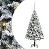 vidaXL Mű kar&aacute;csonyfa 150 LED-del Feh&eacute;r 120 cm PVC &eacute;s Ac&eacute;l &eacute;s Műanyag