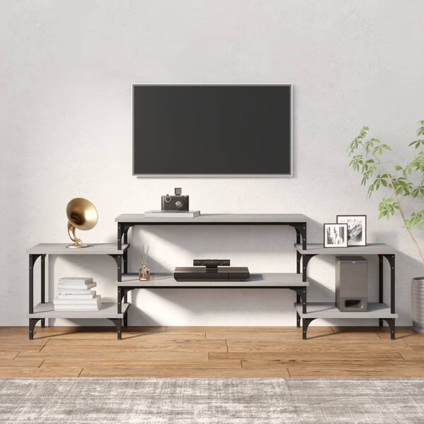 vidaXL sz&uuml;rke sonoma sz&iacute;nű szerelt fa TV-szekr&eacute;ny 157x35x52 cm