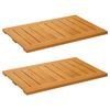 vidaXL F&uuml;rdőszoba szőnyeg Barna 60 x 40 cm T&ouml;m&ouml;r Ak&aacute;cfa