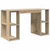 vidaXL Asztal Sonoma t&ouml;lgy Szerelt Fa 130 x 50.5 x 75 cm