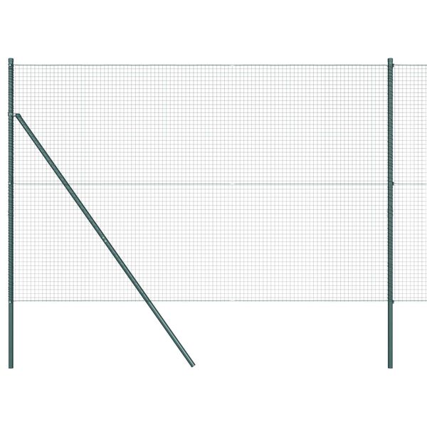 vidaXL Ker&iacute;t&eacute;soszlop Z&ouml;ld 10 x 1,6 m (25 x 25 mm r&aacute;cs) Ac&eacute;l &eacute;s PVC