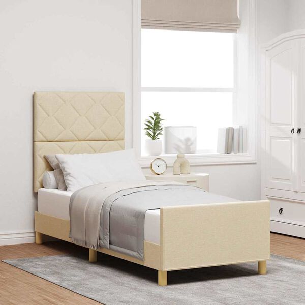 vidaXL &Aacute;gykeret fejt&aacute;ml&aacute;val Kr&eacute;m 80 x 200 cm sz&ouml;vet