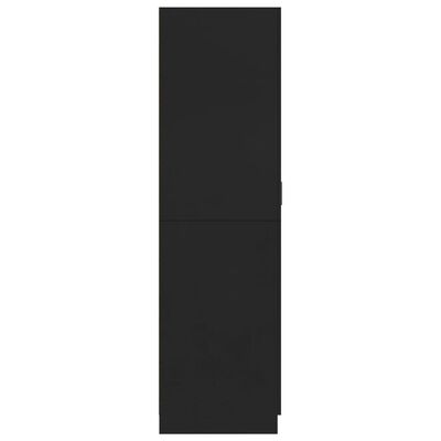 vidaXL fekete forgácslap ruhásszekrény 80 x 52 x 180 cm